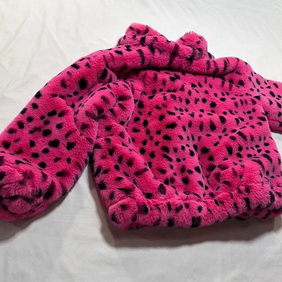 NWT Fashion nova faux fur animal print coat size M - Picture 6 of 8